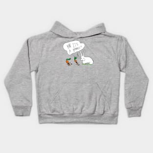 Run its a rabbit!! Kids Hoodie